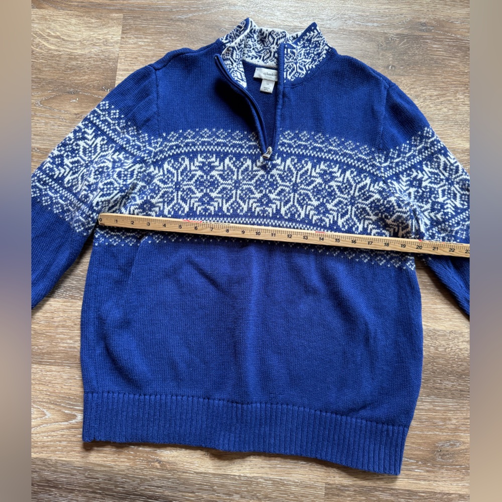 CJ Banks 1X Quarter Zip Snowflake Sweater. - Picture 11 of 12